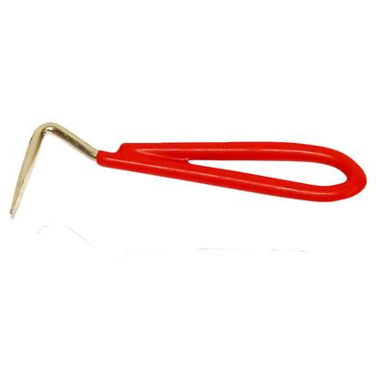 Partrade Cowboy Tack Supplies Red Hoof Pick with Vinyl Covered Handle