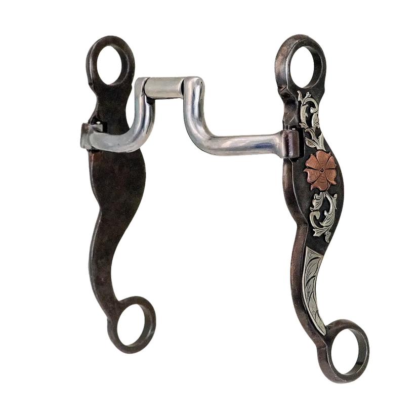 Partrade Cowboy Tack tack 5 1/8" Partrade Cowboy Tack Desert Rose 5 1/8" Hinged Port Bit