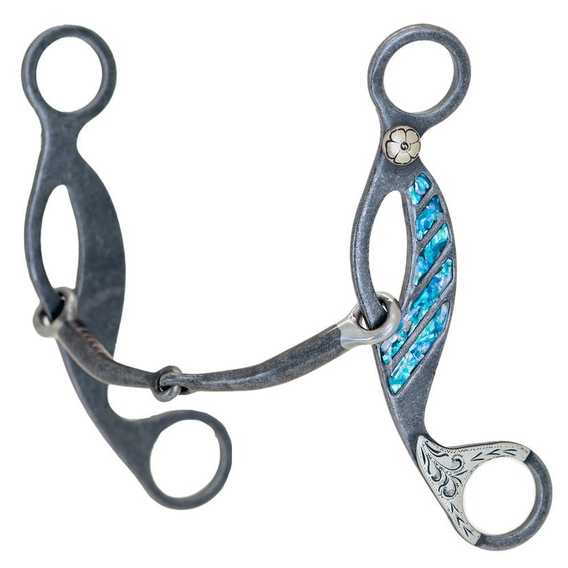 Partrade Cowboy Tack Tack 5 1/8" / Stainless Steel Partrade Cowboy Tack 5 1/8" Turquoise Smooth Snaffle Gag Bit