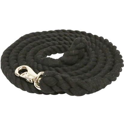 Partrade Cowboy Tack Tack Black / 10' Cotton Lead with Bull Snap