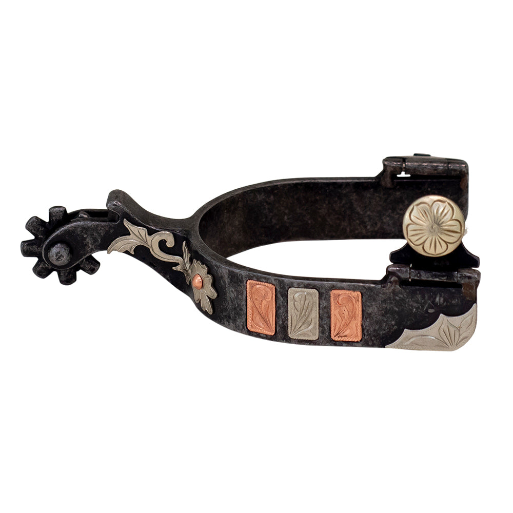 Partrade Cowboy Tack Tack Dark Grey Steel Partrade Cowboy Tack Texas Daisy Medium Cup Spur
