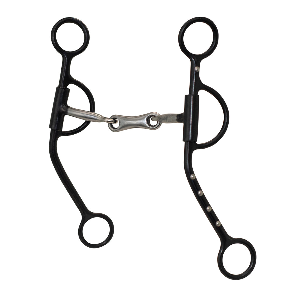 Partrade Cowboy Tack Tack Partrade Cowboy Tack Classical Dot Dog Bone Long Loose Cheek Bit