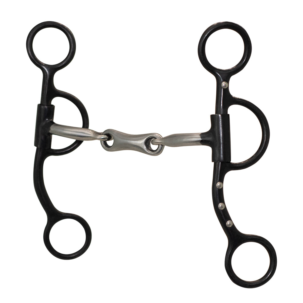 Partrade Cowboy Tack Tack Partrade Cowboy Tack Classical Dot Dog Bone Short Loose Cheek Bit