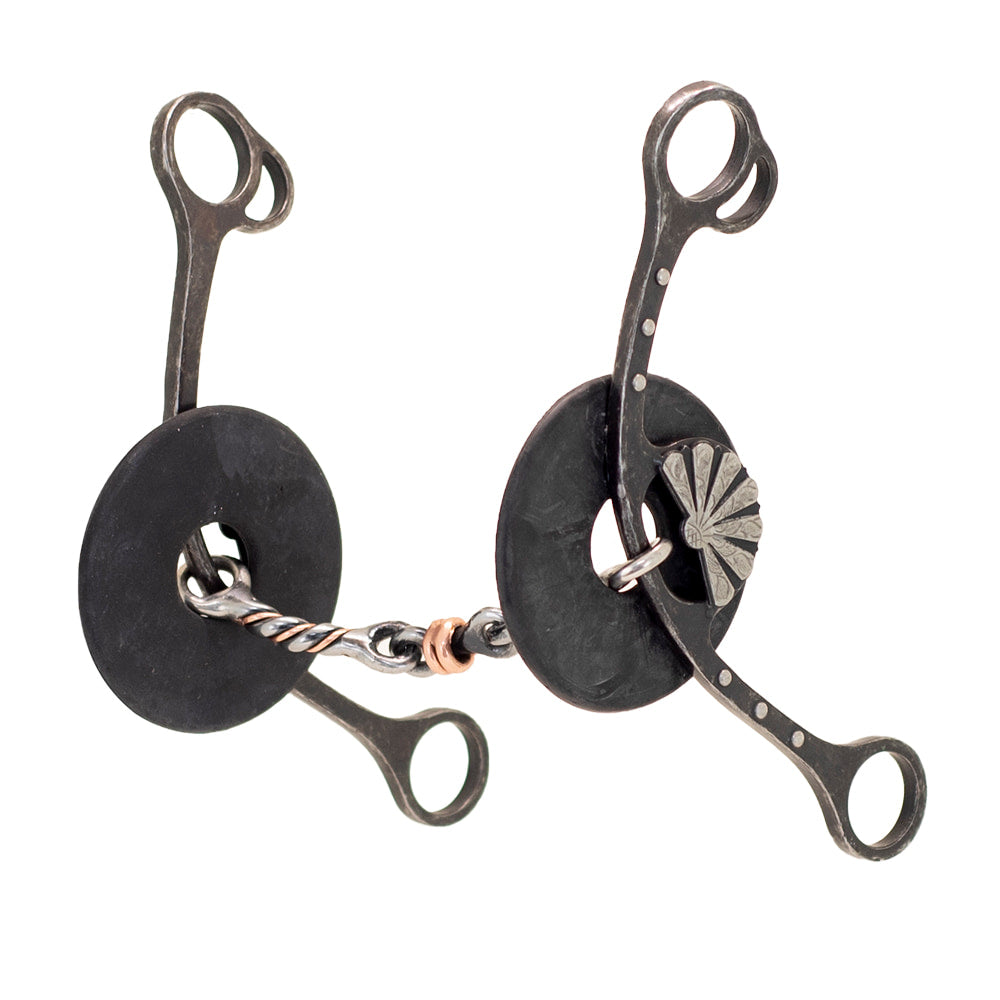 Partrade Cowboy Tack Tack Partrade Cowboy Tack Nellie Miller Fan Concho Dog Bone Twisted Gag Bit 51/8"