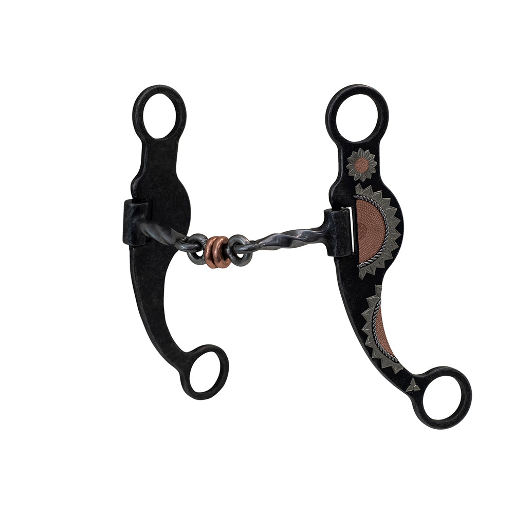 Partrade Cowboy Tack Tack Partrade Cowboy Tack Sunflower Twisted Dog Bone Medium Shank Bit