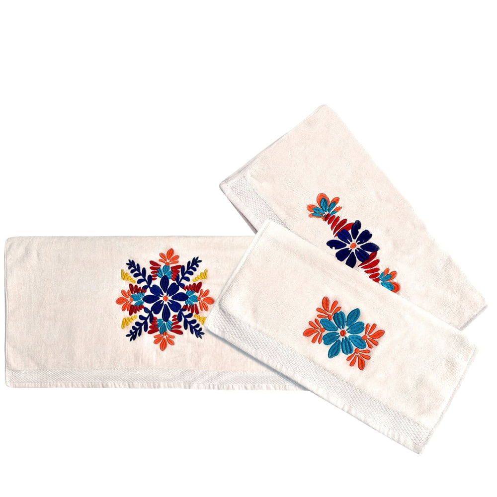 Paseo Road Home Decor Paseo Road Bonita Cream 3 Piece Kitchen Towel Set