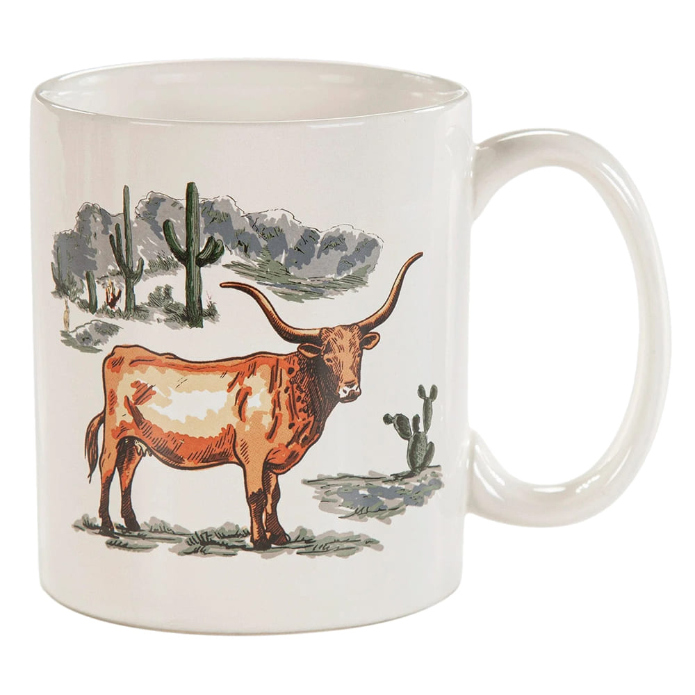 Paseo Road Home Decor Paseo Road Western Ranch Life Longhorn Mug