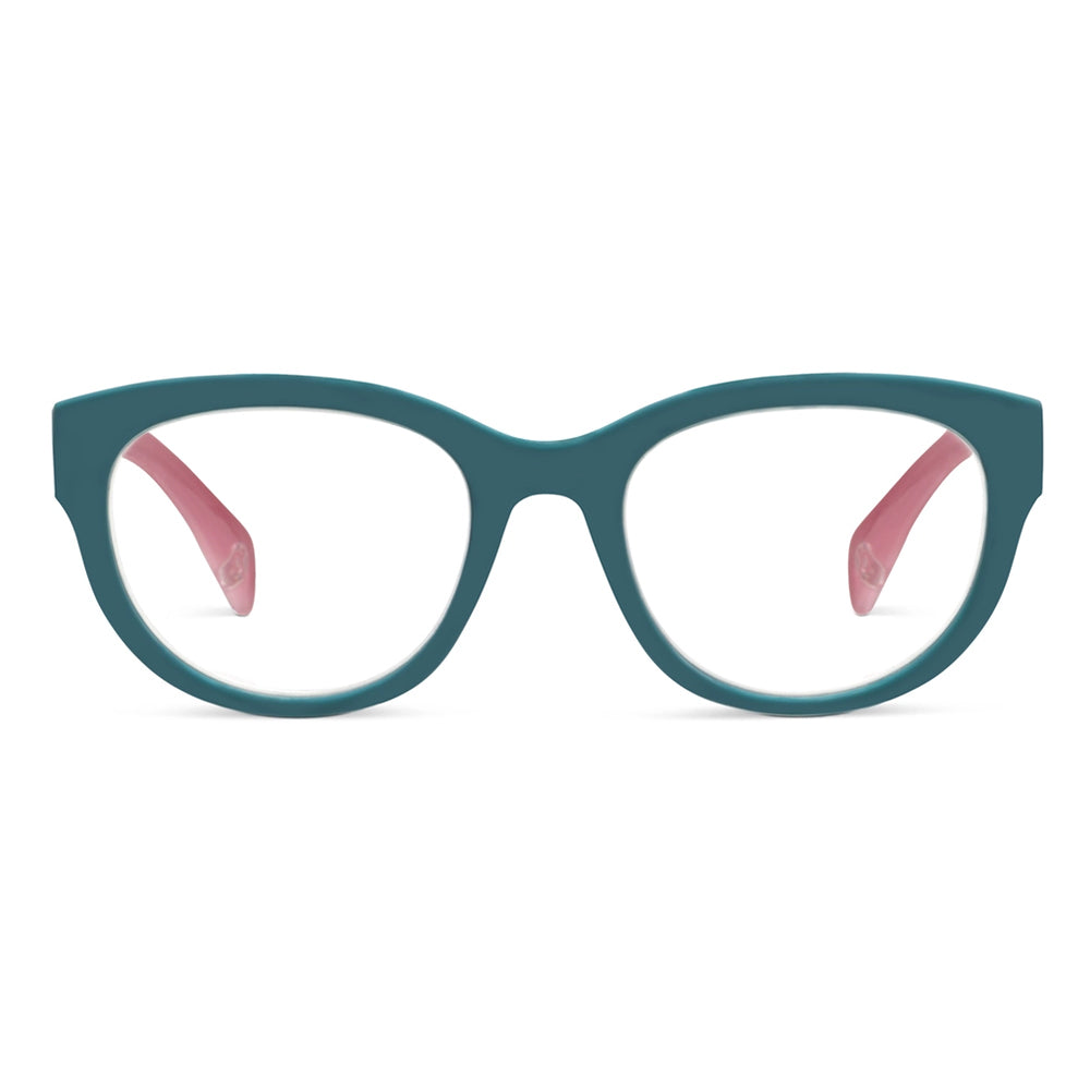Peepers Apparel Peepers Bee Teal Floral Reading Glasses