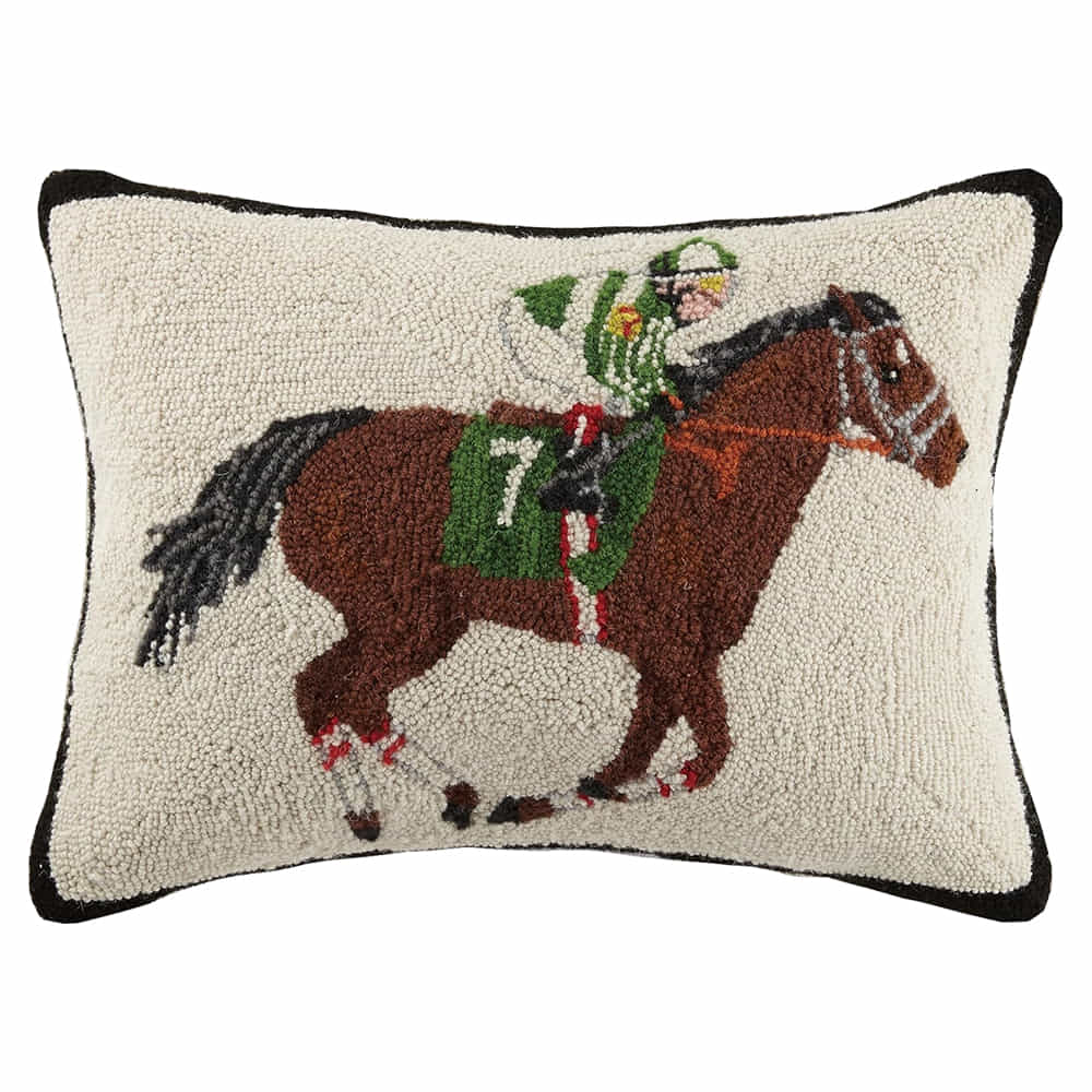 Peking Handicraft Home Decor Peking Handicraft Equestrian Racer Hook Pillow