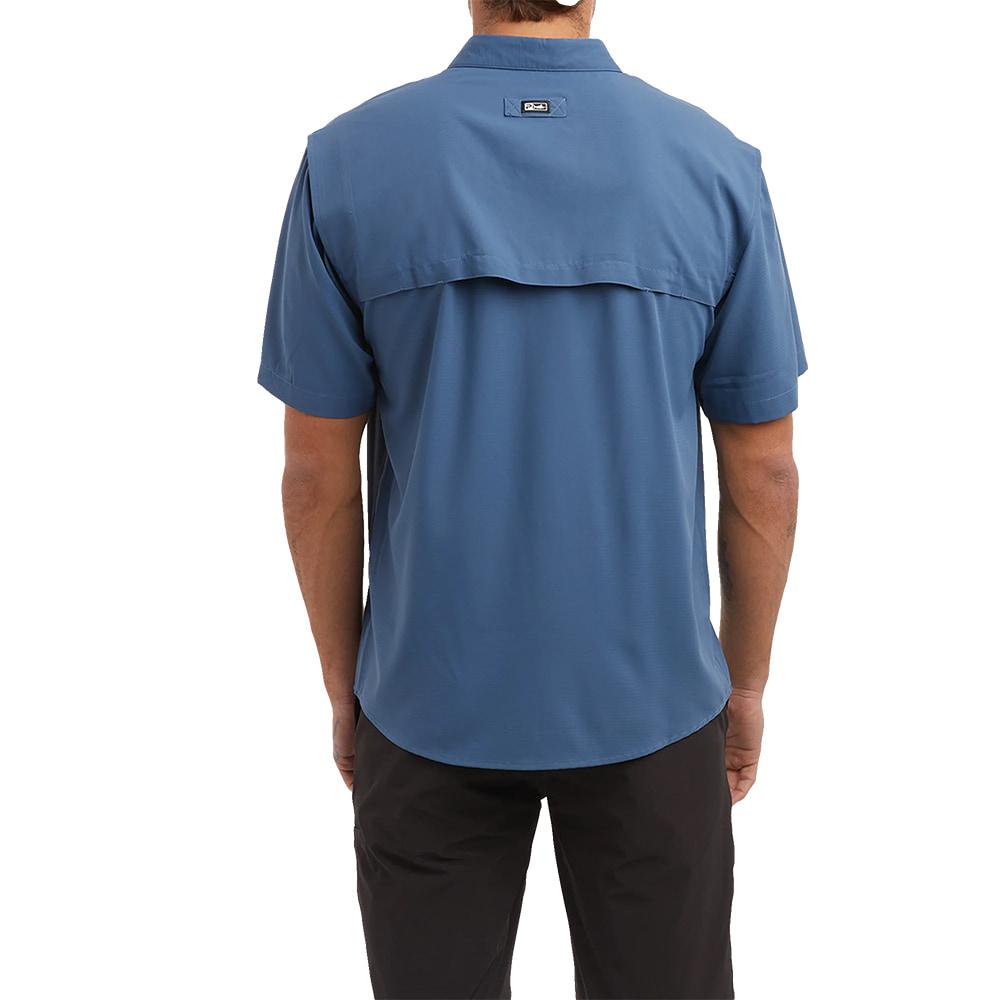 Pelagic Pelagic Keys Fishing Blue Short Sleeve Men's Shirt