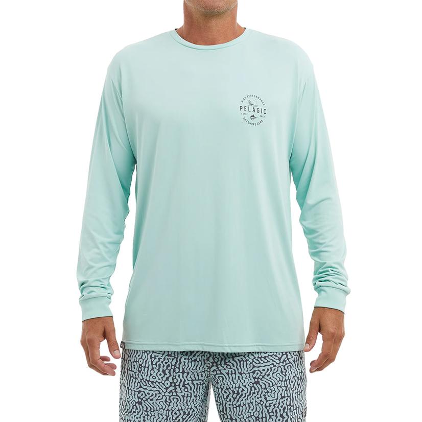 Pelagic Pelagic Turquoise Chester Aquatek Long Sleeve Men's Shirt
