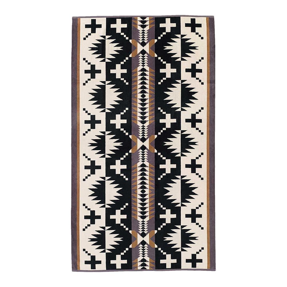 Pendleton Home Decor Black/White / 40X70 Pendleton Woolen Mills Spider Rock Oversized Jacquard Spa Towel Black White 40x70
