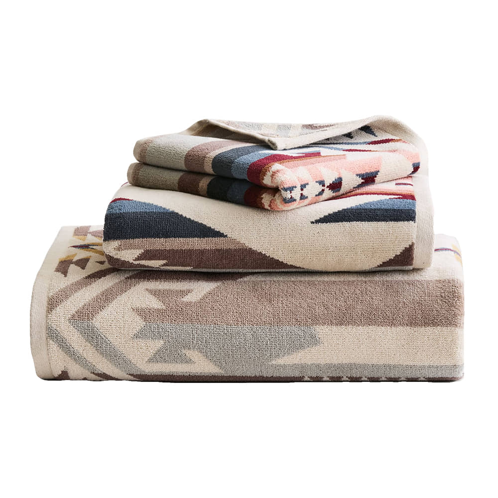 Pendleton Home Decor Pendleton Woolen Mills Tan White Sands 3-Piece Towel Set