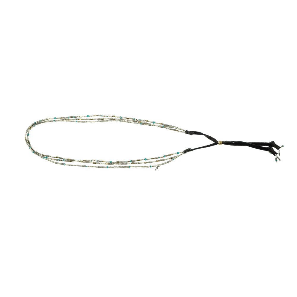 Peyote Bird Designs Hats Peyote Bird Designs Silver and Turquoise Whiskey Creek Hatband