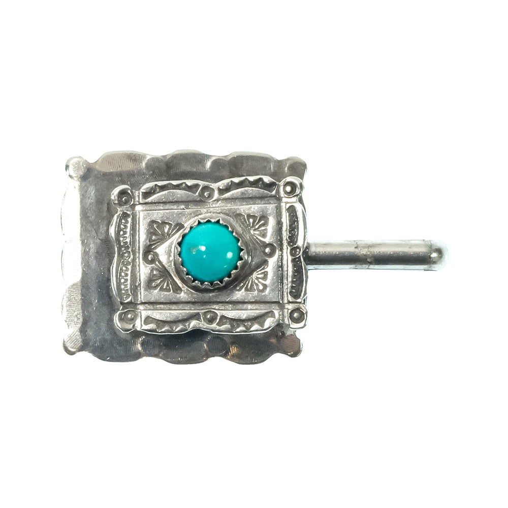 Peyote Bird Designs Hats Turquoise/Silver Peyote Bird Design Joe Eby Silver and Turquoise Southwest Brim Slide