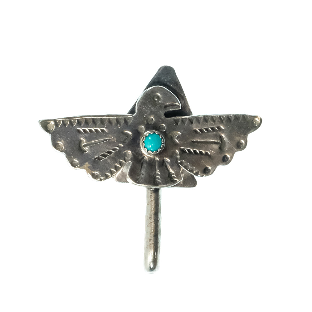 Peyote Bird Designs Hats Turquoise/Silver Peyote Bird Design Joe Eby Silver and Turquoise Thunderbird Brim Slide