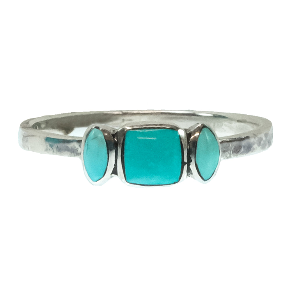Peyote Bird Designs Jewelry Peyote Bird Designs Silver and Turquoise Nomad Leia Ring