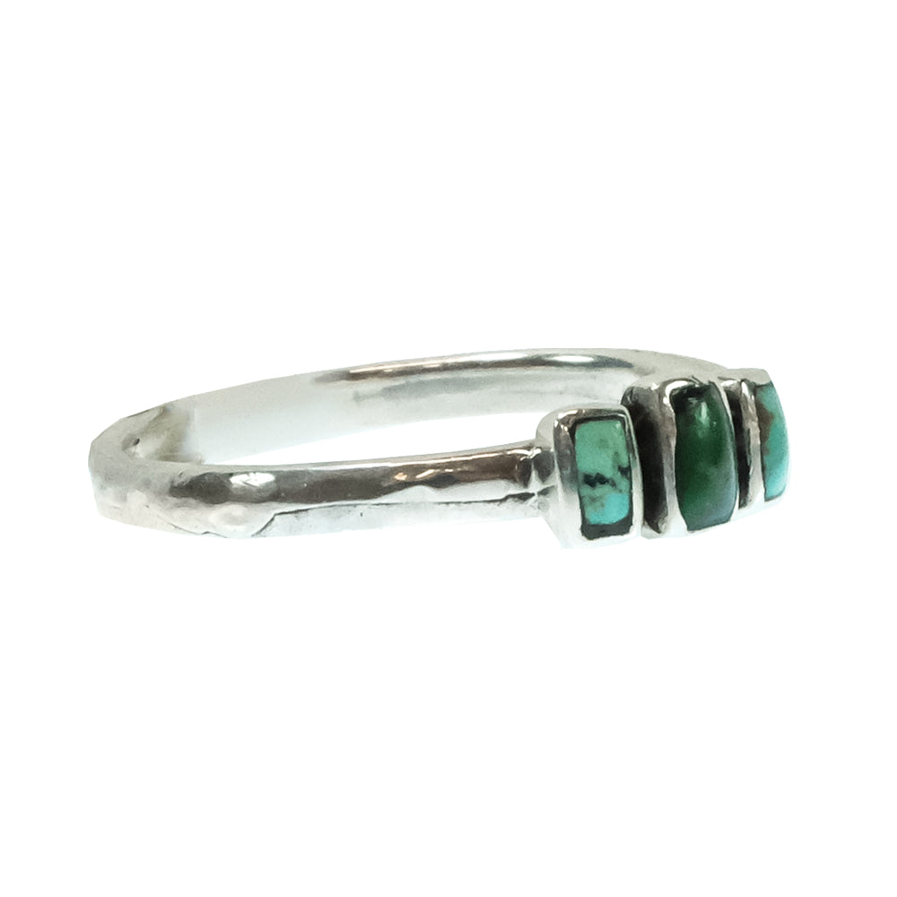 Peyote Bird Designs Jewelry Peyote Bird Designs Silver and Turquoise Nomad Tres Amigo Ring