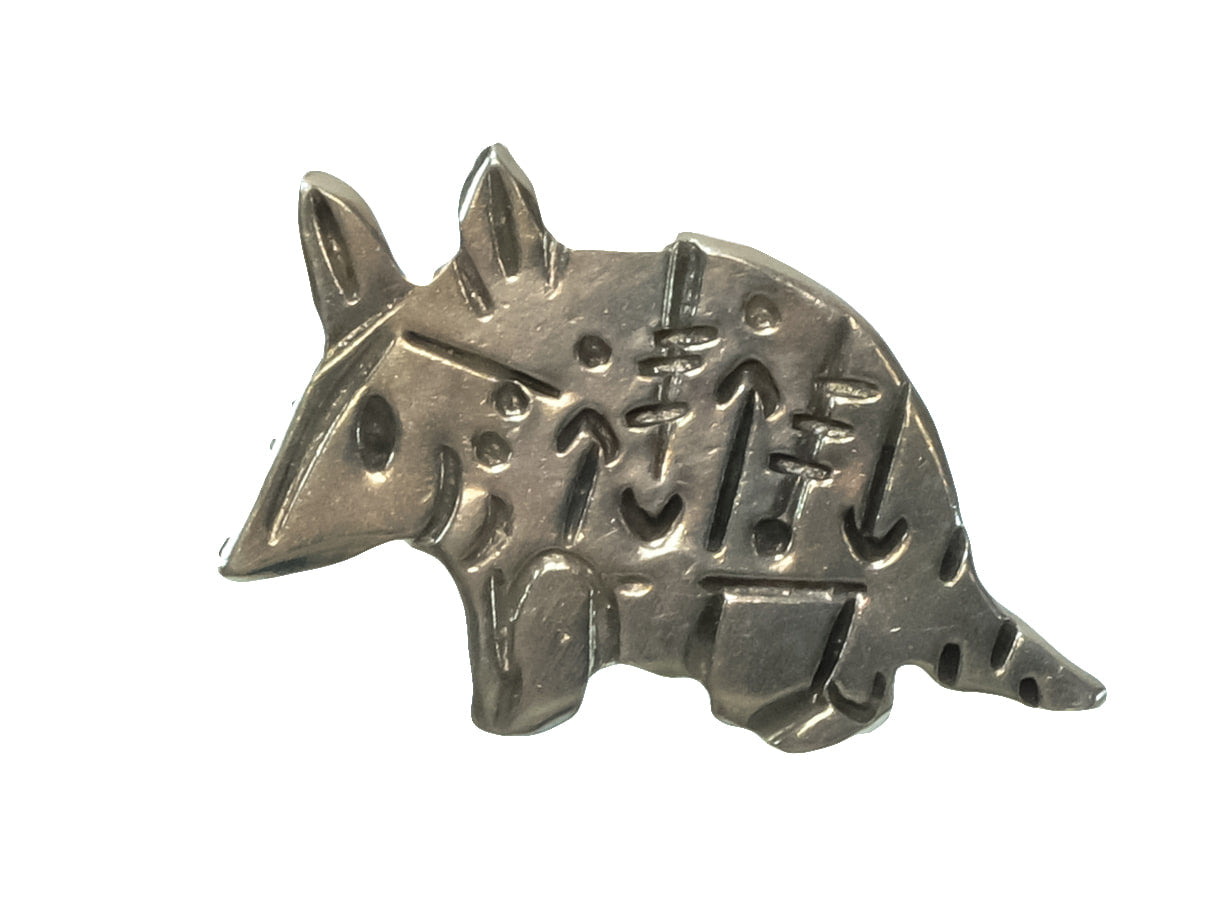 Peyote Bird Designs Jewelry Silver Peyote Bird Designs Joe Eby Silver Armadillo Pin