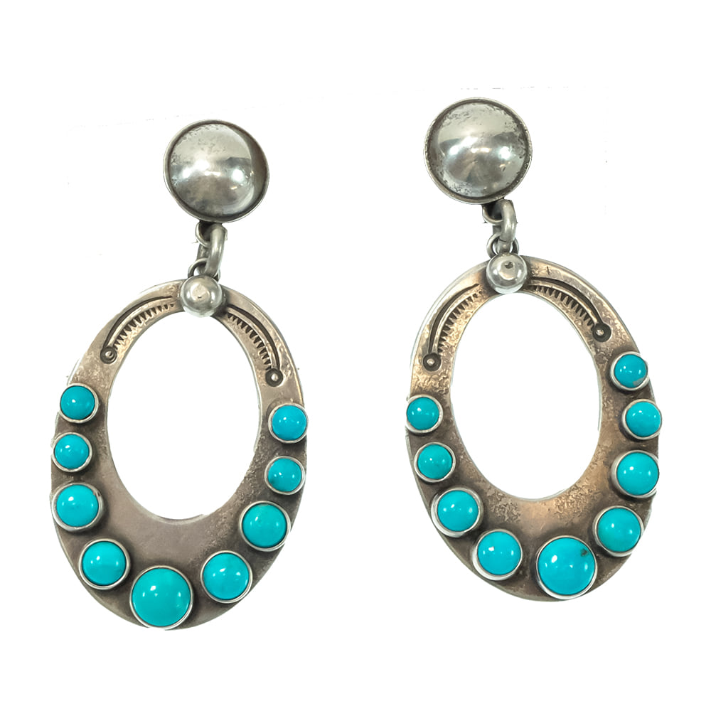 Peyote Bird Designs Jewelry Turquoise Peyote Bird Designs Dennis Hogan Luna Azul Earrings