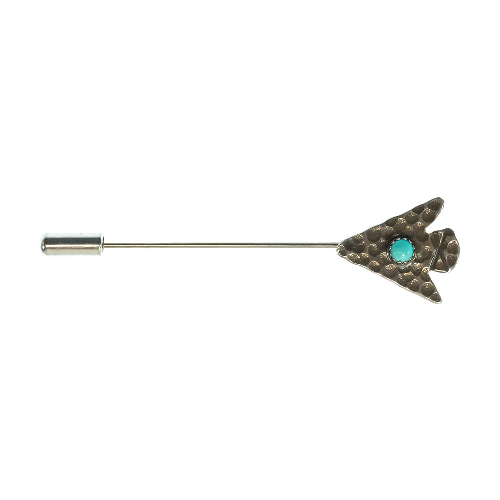 Peyote Bird Designs Jewelry Turquoise/Silver Peyote Bird Designs Joe Eby Silver and Turquoise Arrowhead Stick Pin