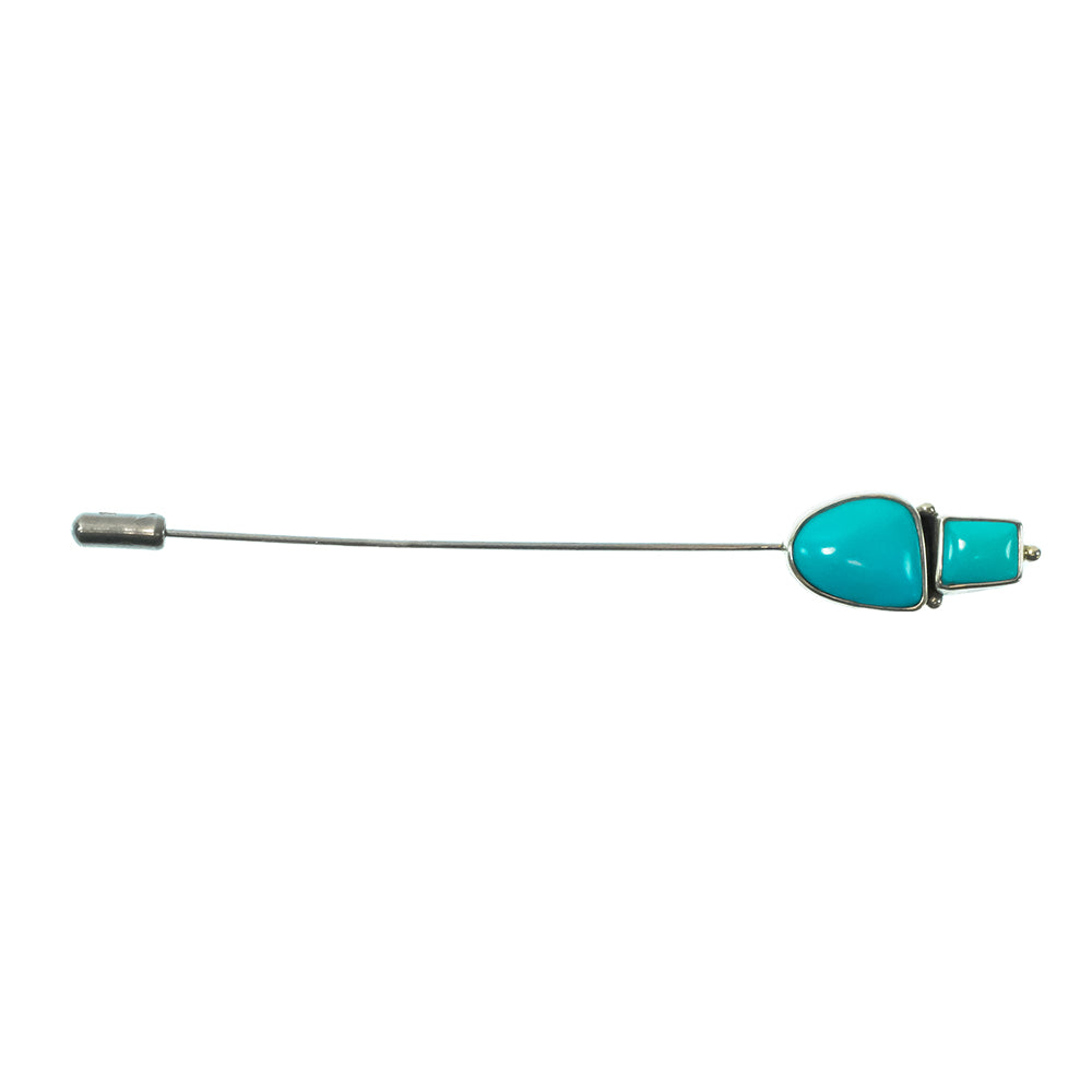 Peyote Bird Designs Jewelry Turquoise/Silver Peyote Bird Designs Silver and Turquoise KT Stick Pin