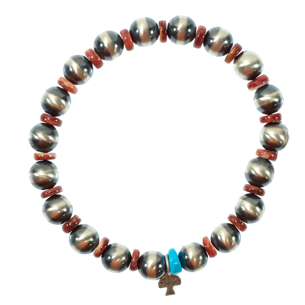 Peyote Bird Designs Jewelry Turquoise/Spiny Oyster Peyote Bird Designs Desert Pearl And Spiny Oyster Bracelet