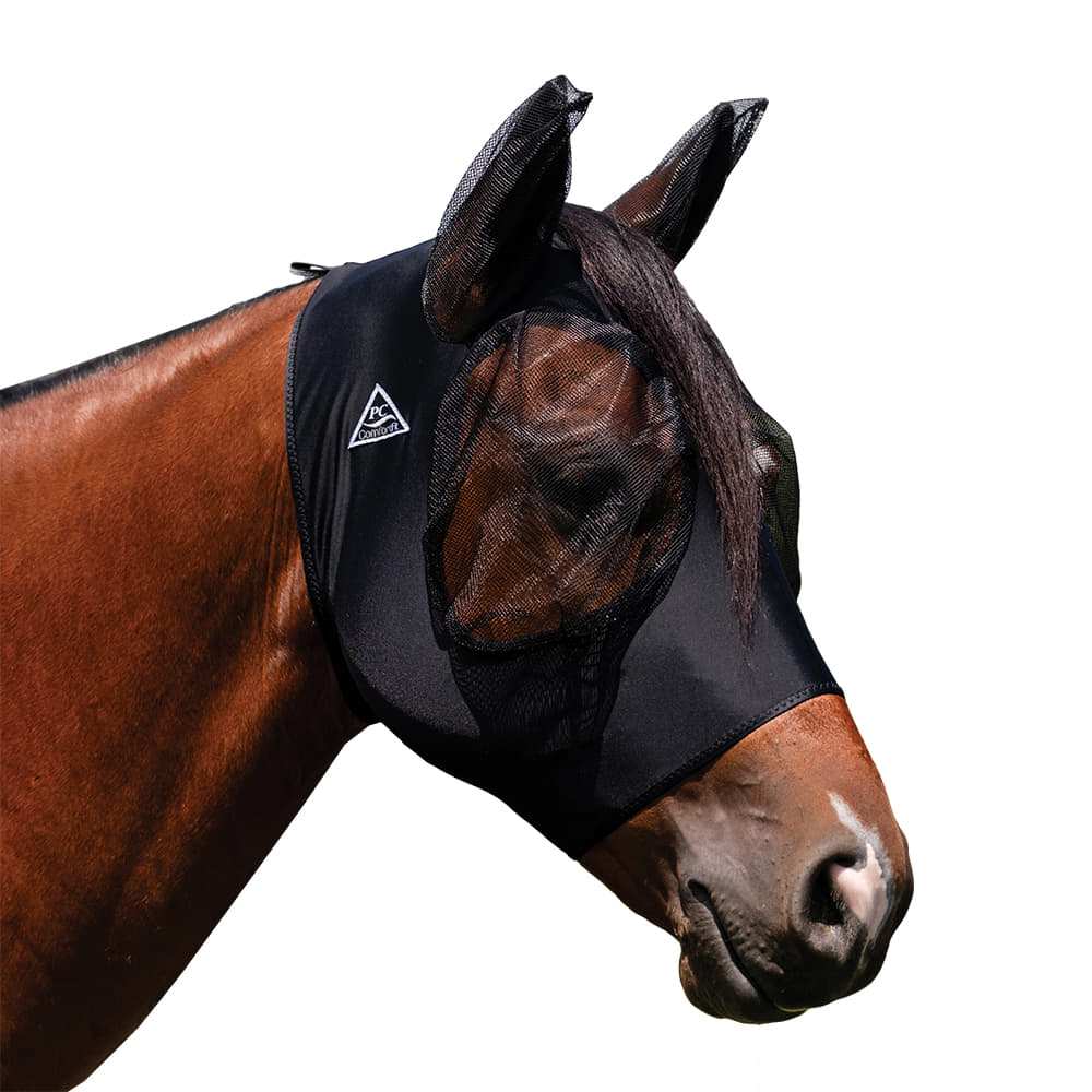 Professional's Choice Supplies Professional Choice Comfort Fit Fly Mask In Black
