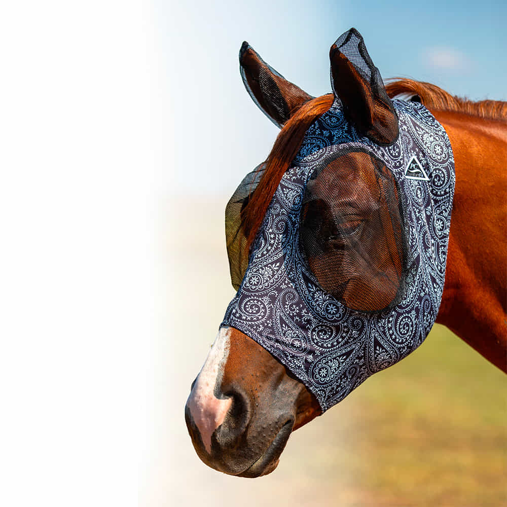 Professional's Choice Supplies Professional's Choice Paisley and Black Comfort Fit Fly Mask