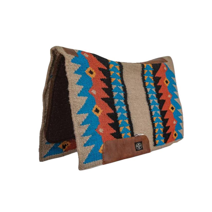 Professional's Choice Tack 33"X38" / Sand/Pacific Professional's Choice Fuse Navajo Top Steam Pressed 33 X 38 X 3/4 Saddle Pad