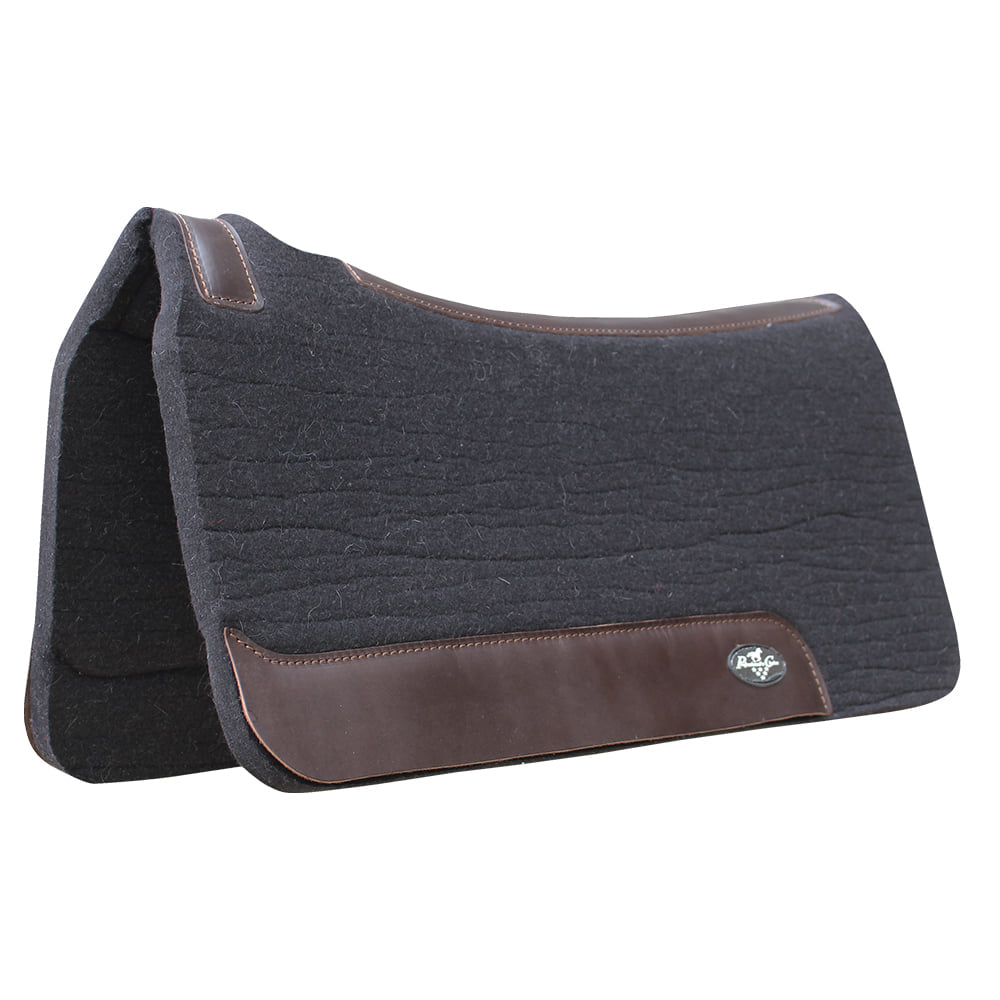 Professional's Choice Tack Black Professional Choice Comfort Fit Steam Pressed Wool Felt Bottom Barrel Pad - Tan 3/4" 28x30