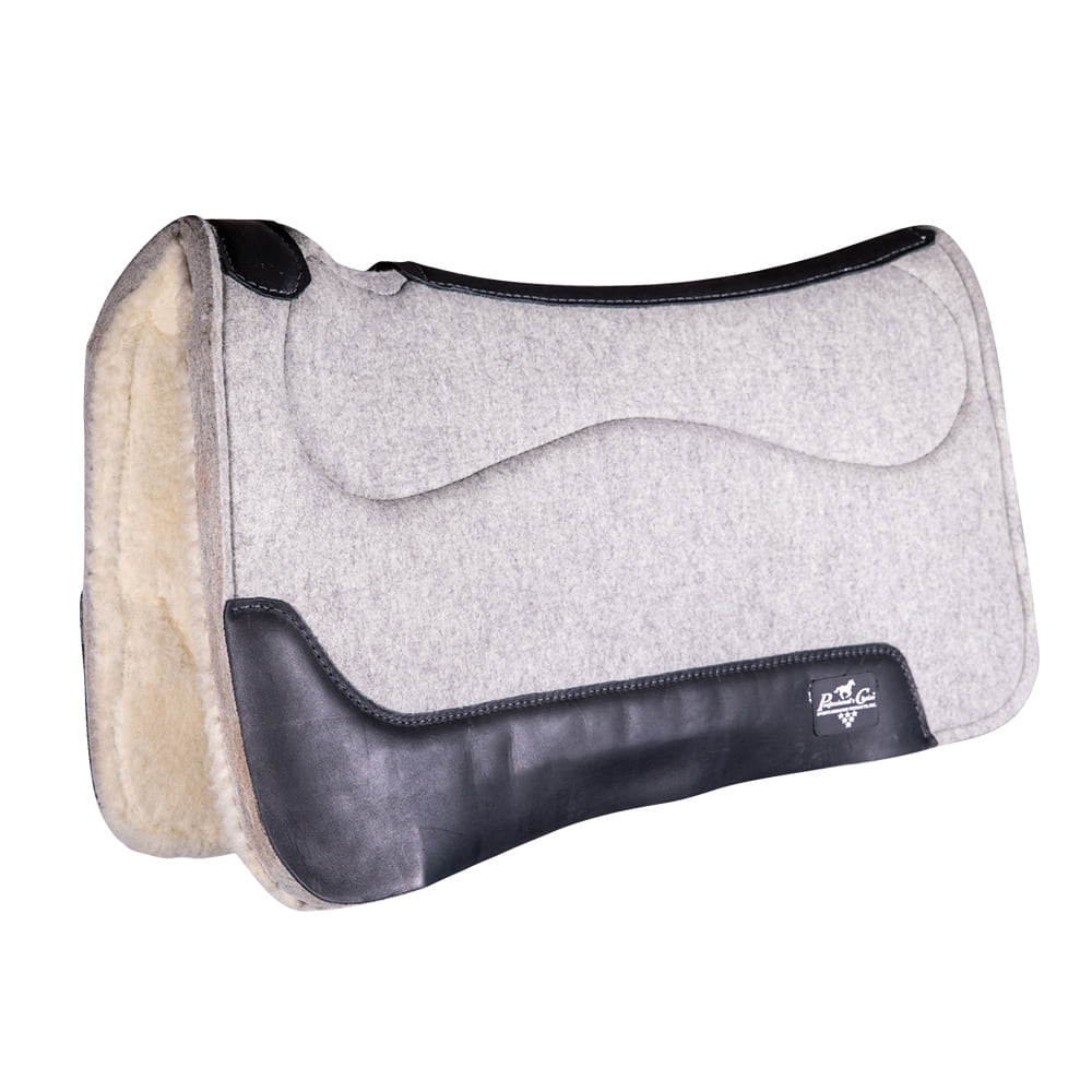 Professional's Choice Tack Grey Professional's Choice Precision Relief Roper Fleece Grey Pad 31.5x34