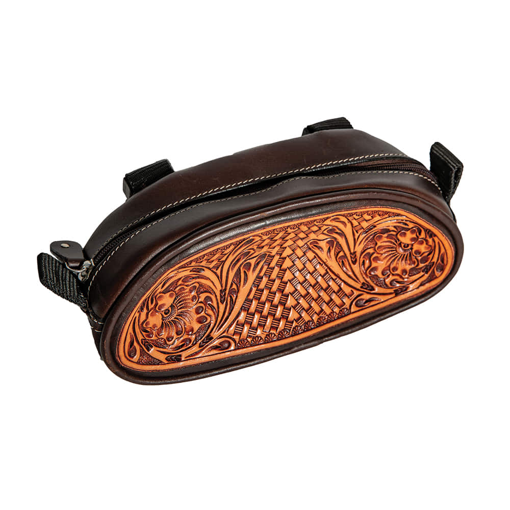 Professional's Choice Tack Professional's Choice Brown Tooled Leather Pommel Bag