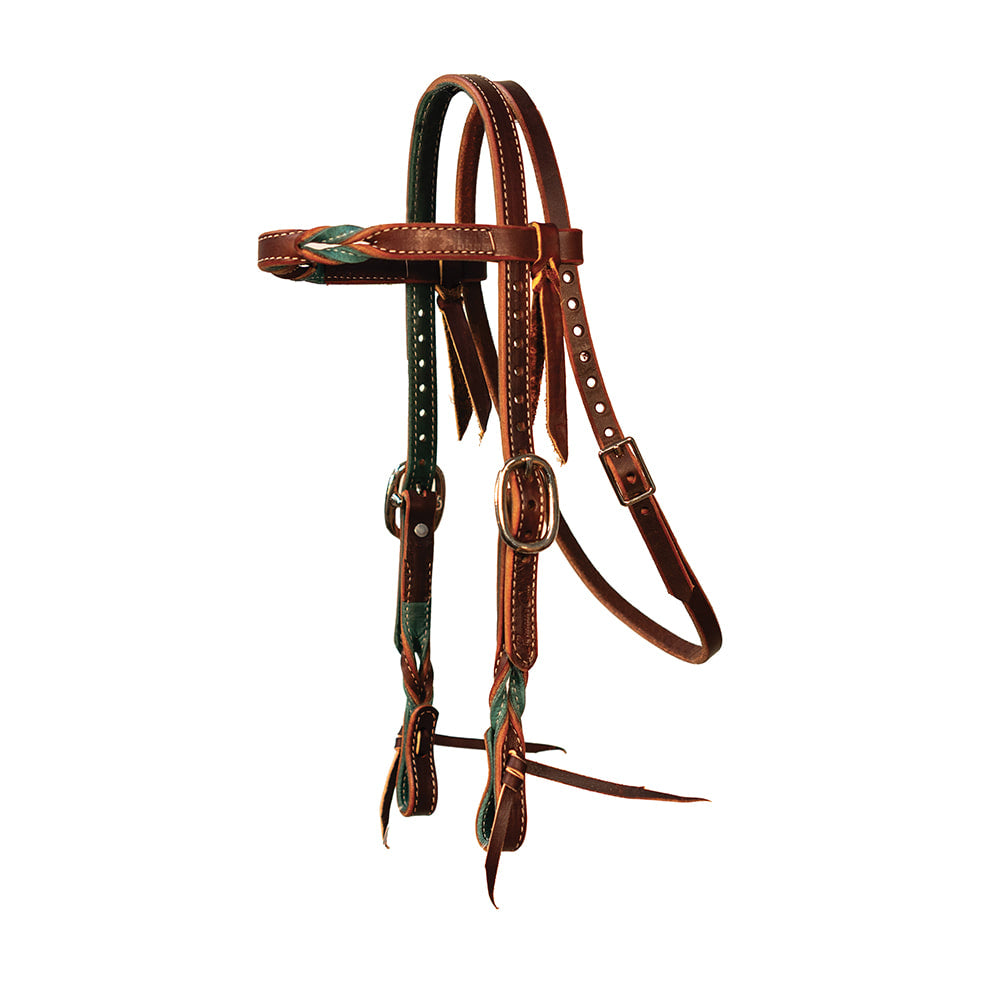 Professional's Choice Tack Professional's Choice Emerald and Burgundy Pony Browband Headstall