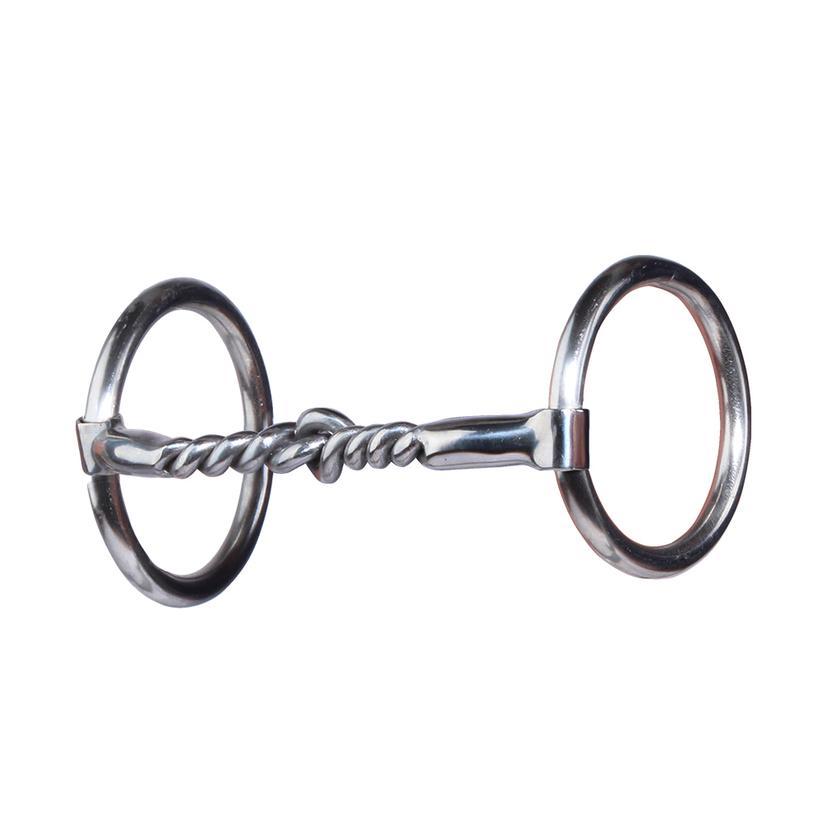 Professional's Choice Tack Silver / 5 1/4" Professional's Choice Half and Half O-Ring Twisted Wire Snaffle Bit
