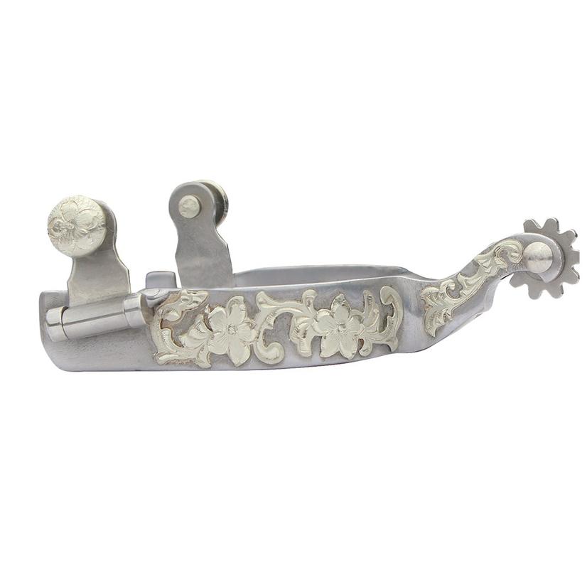 Professional's Choice Tack Steel Professional's Choice Spurs Floral Shank Silver