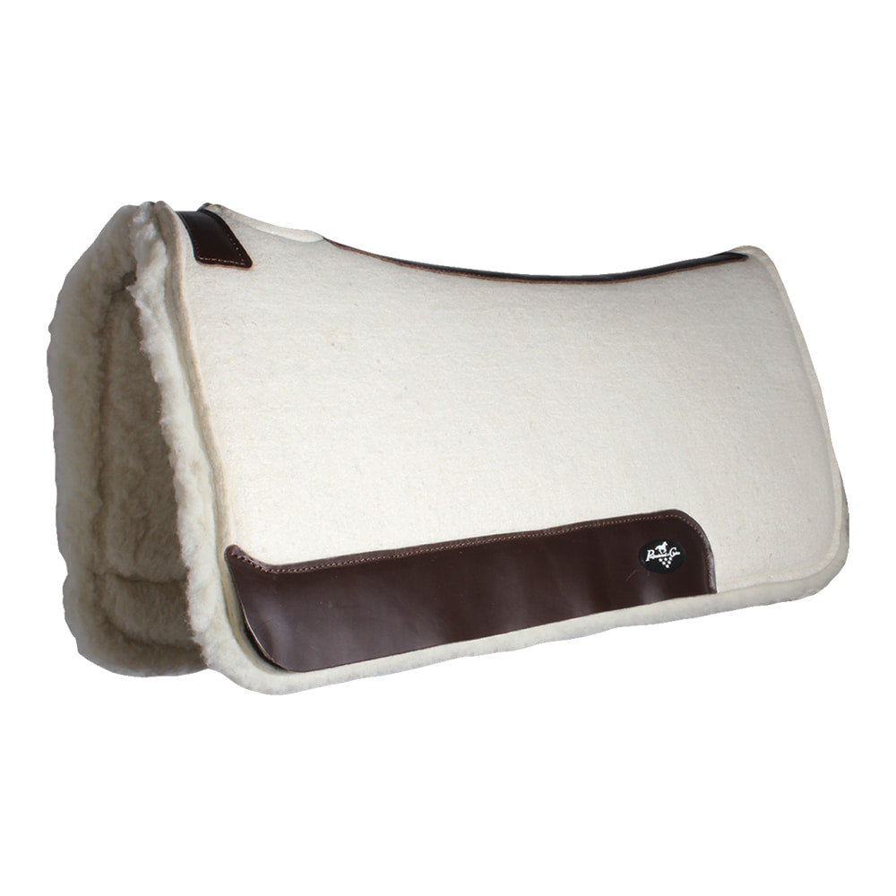 Professional's Choice Tack Tan Professional's Choice Comfort Fit Steam Pressed Wool Fleece Bottom Barrel Pad Tan 1 1/4" 28x30