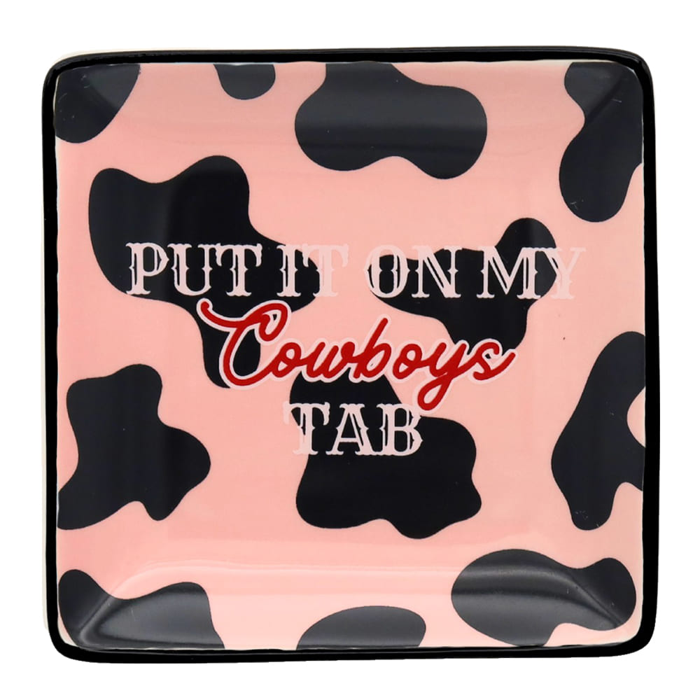 Properly Improper Home Decor Properly Improper Put It On My Cowboy's Tab Square Trinket Dish