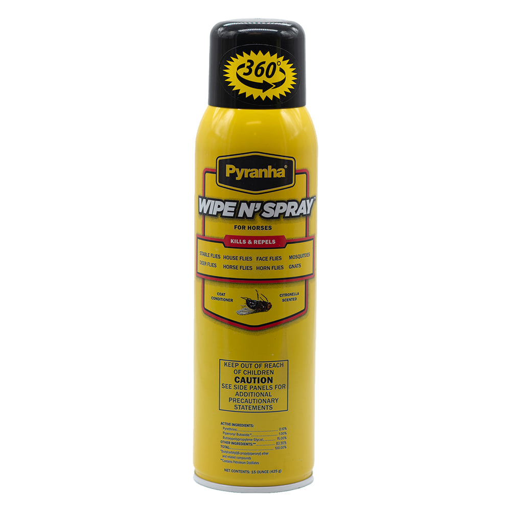 Pyranha INC Supplies 15oz Pyranha Equine Spray and Wipe 15 oz