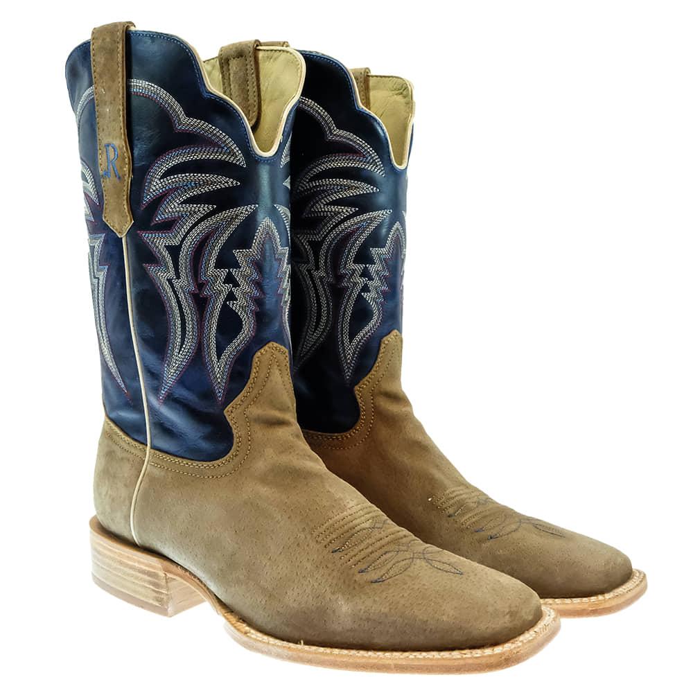 R Watson Footwear R. Watson Cafe Boar Azul 11" Men's Boots