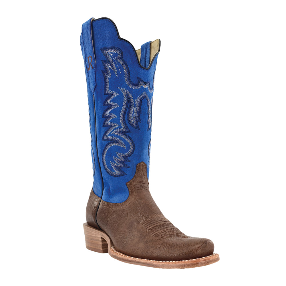 R Watson Footwear R. Watson Men's Brown Flat Leather Cutter Shrunken Calf Boots