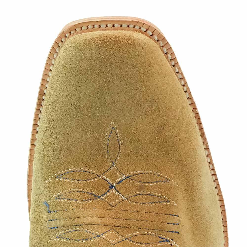 R Watson Footwear R. Watson Sand Blue Rough Out Cutter Toe Men's Boot