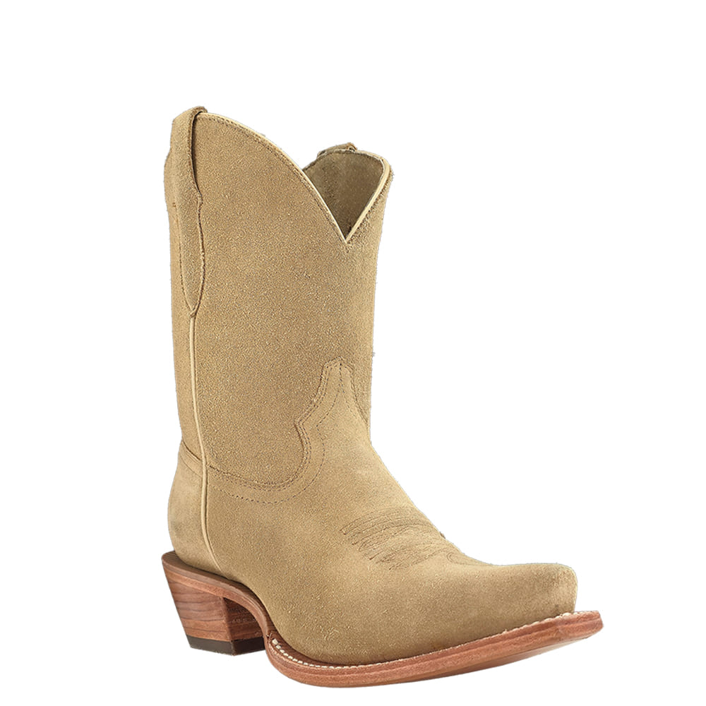 R Watson Footwear R Watson Women's Sand Rough Out Fashion Bootie in Tan