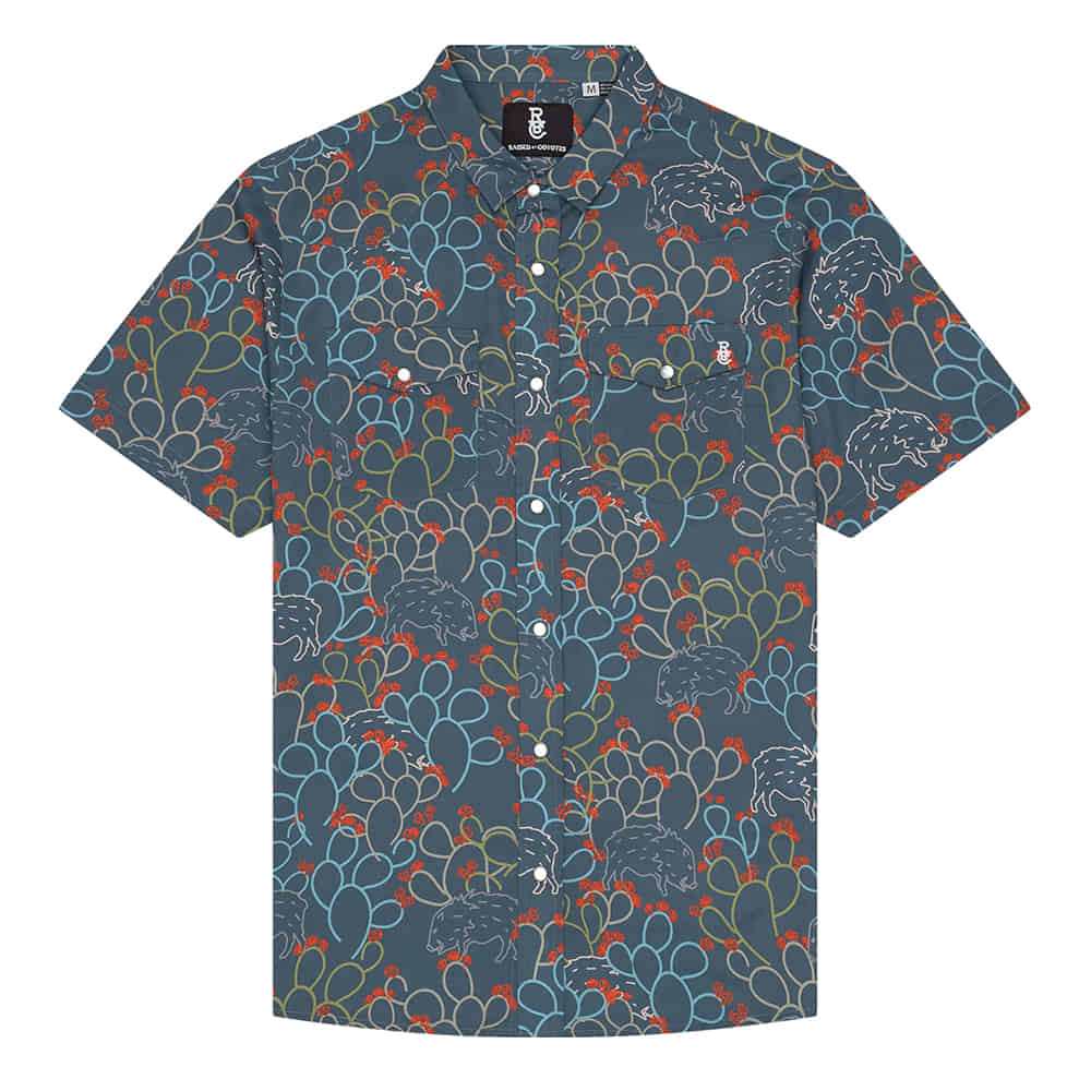 Raised By Coyotes Apparel Raised By Coyotes Javelina Paradise Pearl Snap Men's Shirt