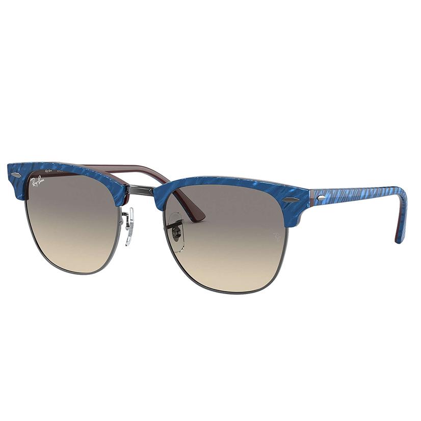 Ray Ban 51 / BLUE/BROWN Clubmaster Marble Blue Light Grey Ray-Ban Sunglasses