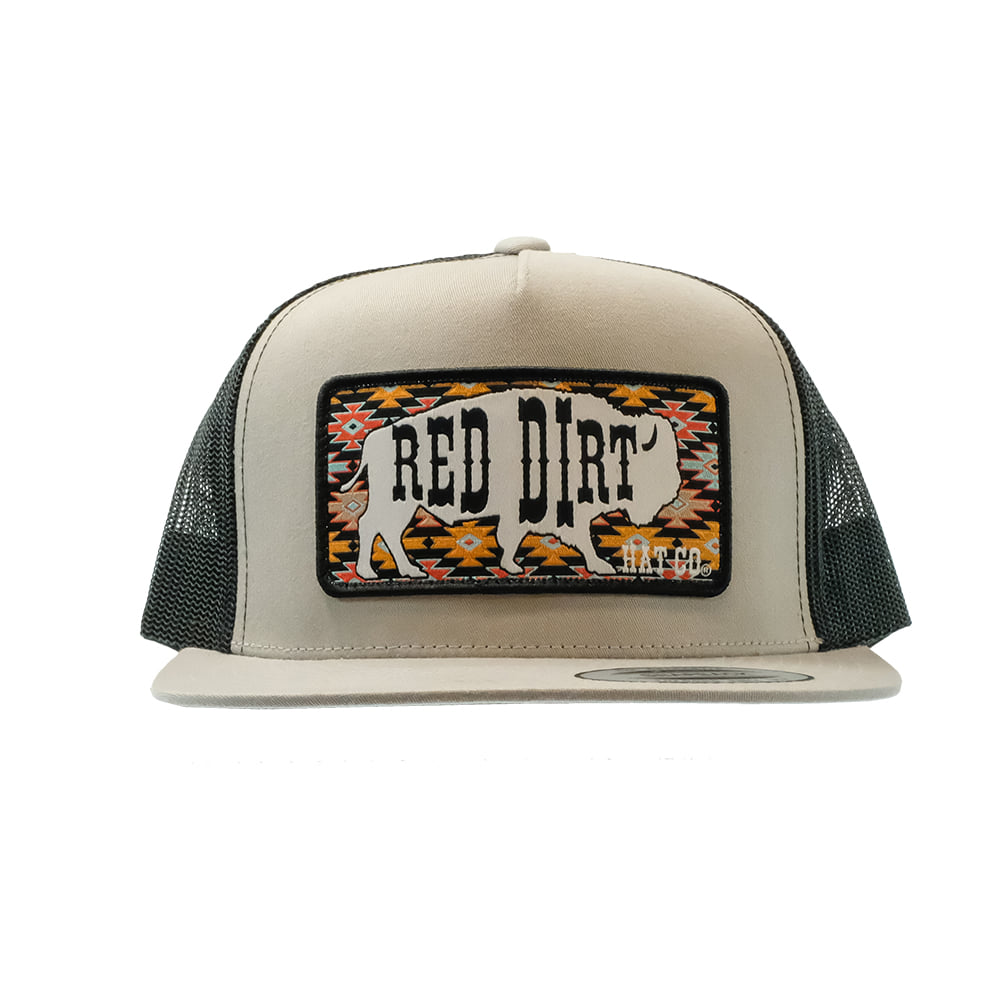 Red Dirt Hat Company Hats OSFA / SILVER/BLACK Red Dirt Hat Company Great White Buffalo Silver Black Mesh Back Cap