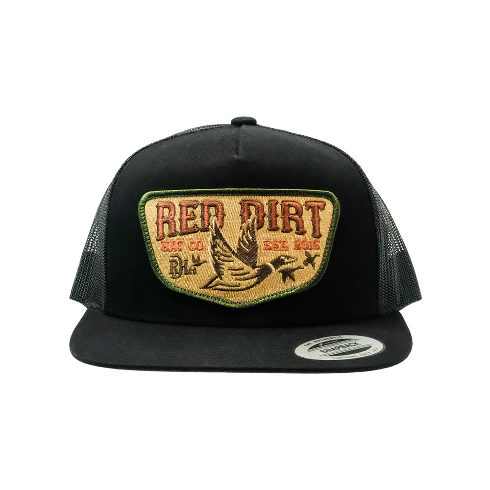 Red Dirt Hat Company Hats Red Dirt Hat Company Black Fly South Flat Bill Cap