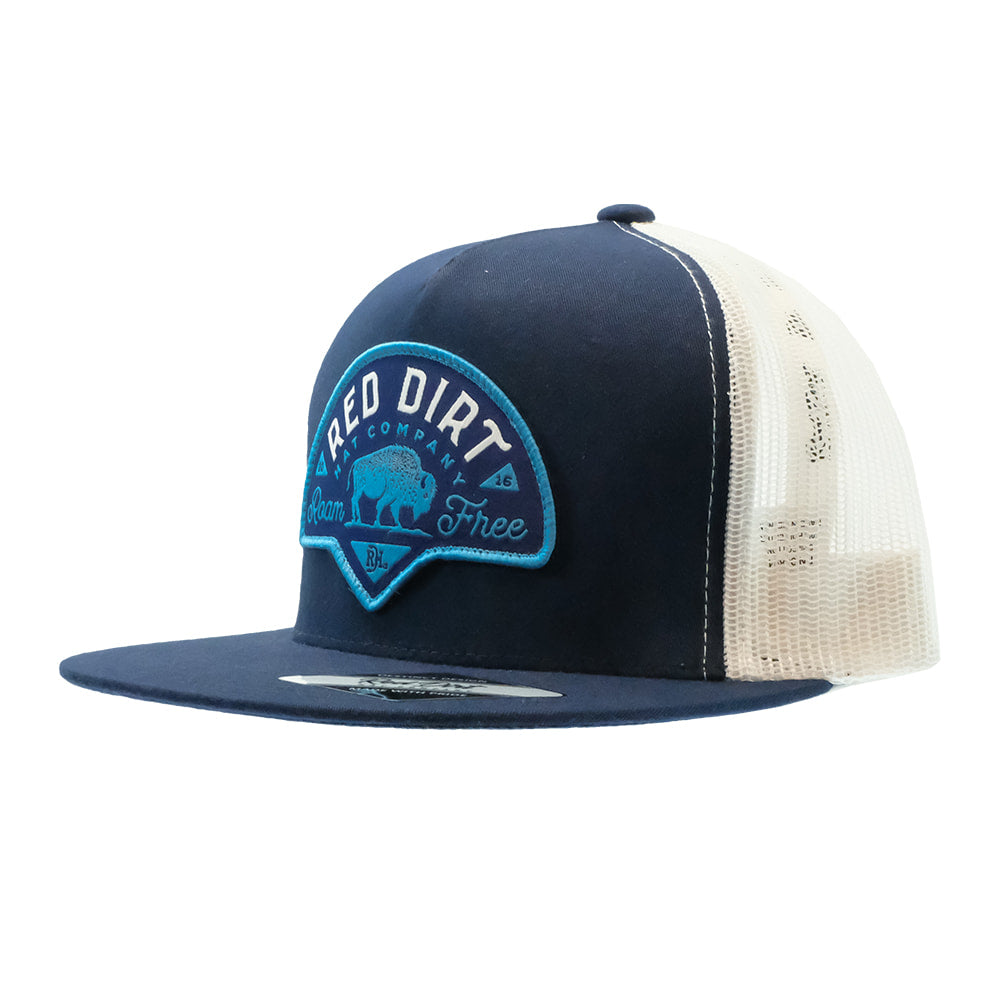 Red Dirt Hat Company Hats Red Dirt Hat Company Classic Navy And White Flat Bill Cap