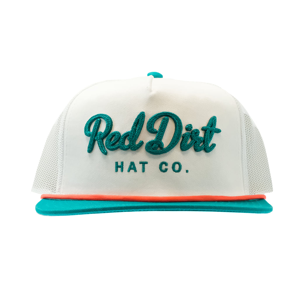 Red Dirt Hat Company Hats Red Dirt Hat Company Cowboy Dan Turquoise And White Orange Rope Cap
