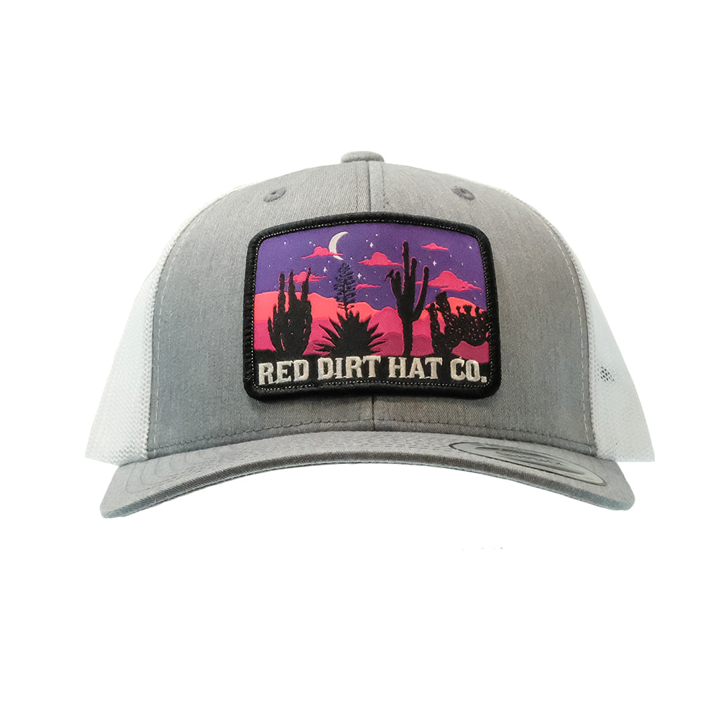 Red Dirt Hat Company Hats Red Dirt Hat Company Nightfall White and Heather Grey Cap